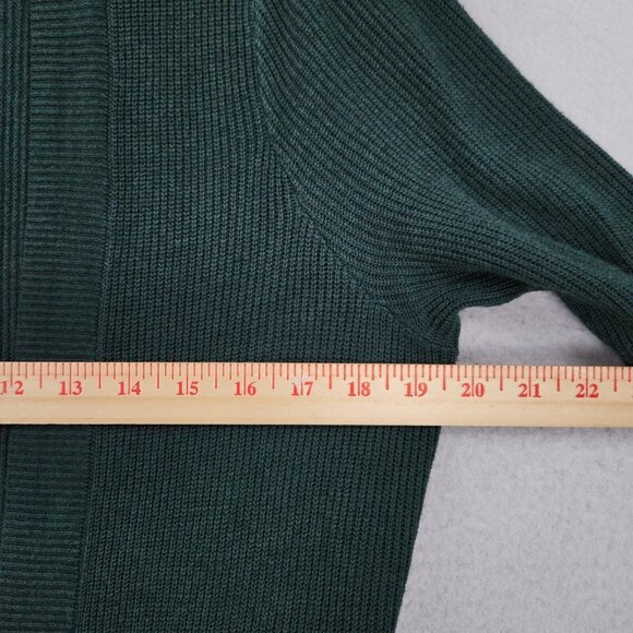 Torrid Sweater Womens 0 Large Green Cardigan Long Line Open Front Lightweight - Picture 4 of 12